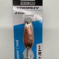 Leurre de pêche zebco trophy z-slim 15g copper red