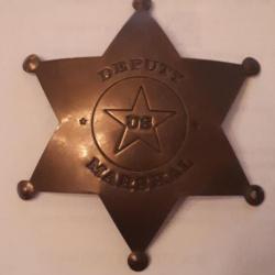 Badge  etoile de Marshal western avec marquage  fabricant -renard -( fox)