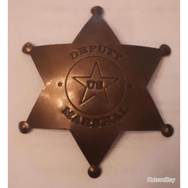 Badge  etoile de Marshal western avec marquage  fabricant -renard -( fox)