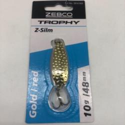 Leurres de pêche zebco trophy z-slim 10g 48mm Gold/red