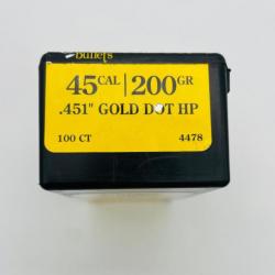 Ogives Speer 45 Gold Dot HP  .451" - 200gr / 100 n°4478