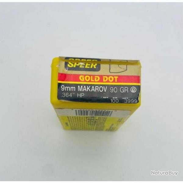 *85 Ogives Speer 9mm Makarov Gold Dot HP - 90gr  diam.364" n3999