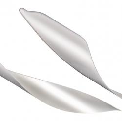 XS-WINGS - Plumes 100 mm Low Profile DROITIER (RH) METALLIC SILVER