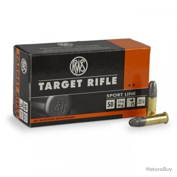 50 CAROUCHES RWS TARGET RIFLE CALIBRE 22LR