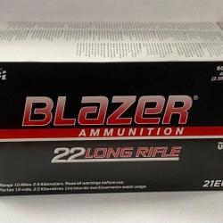 50 CARTOUCHES CCI BLAZER CALIBRE 22LR