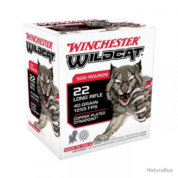 500 CARTOUCHES WINCHESTER WILDCAT 40GR DYNAPOINT 22LR