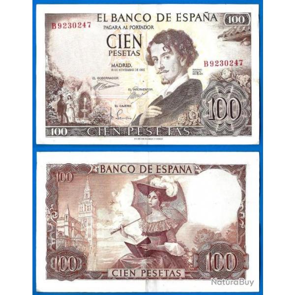 Espagne 100 Pesetas 1964 Bequer Europe Billet Peseta Spain