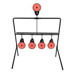 Cible métallique 5 objectifs pour carabine à plombs