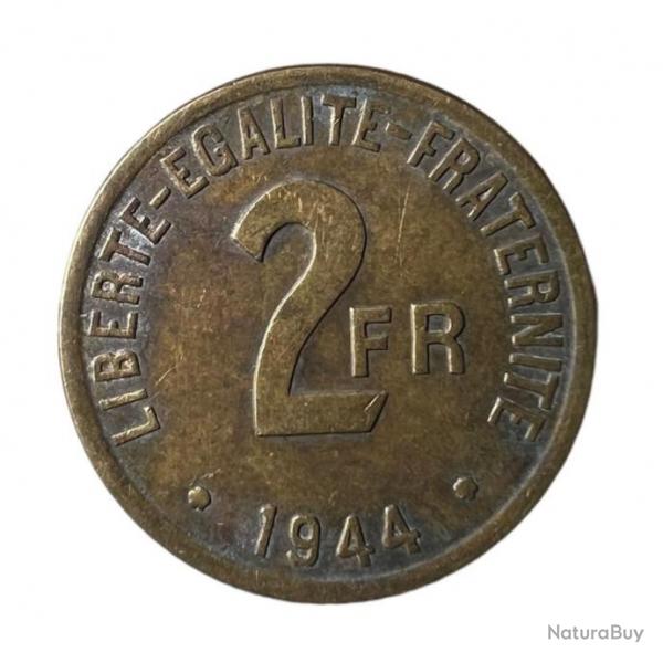 Monnaie 2 francs 1944 France Libre