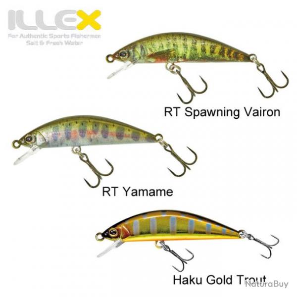 Leurre Tricoroll 55 HW Illex 5,5cm Haku Gold Trout