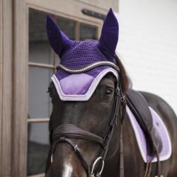 Bonnet anti-mouches cheval Wellington Velvet Contrast Kentucky Royal Purple