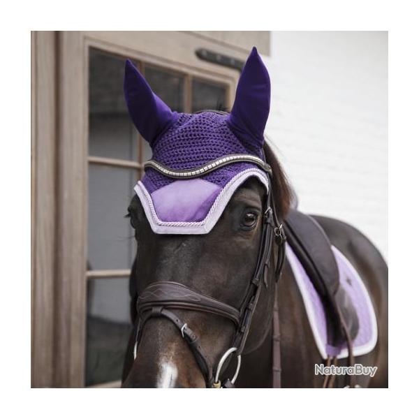 Bonnet anti-mouches cheval Wellington Velvet Contrast Kentucky Royal Purple