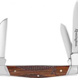 R15657 Couteau Remington Woodland Stockman 3 Lames Acier 440 Manche Bois