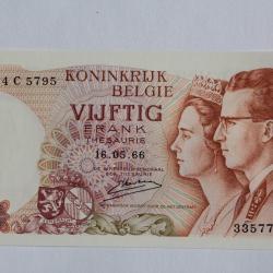 Billet 50 Koninkrijk Belgique 1966 neuf