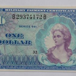 Billet 1 Dollar Military Payment Certificate USA neuf