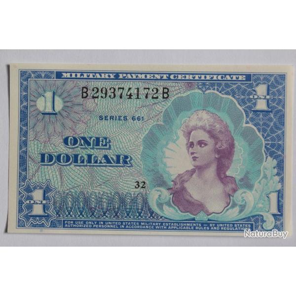 Billet 1 Dollar Military Payment Certificate USA neuf