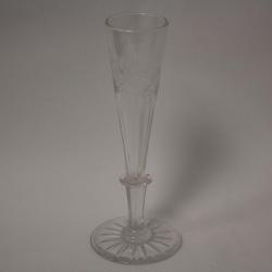 Flûte à champagne cristal taillé XIXe siècle