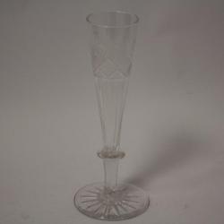 Flûte à champagne cristal taillé XIXe siècle