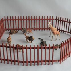 Girafe Lion Crocodile Zoo Elastolin Hausser composition Jouet