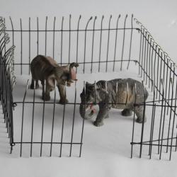 Éléphants Zoo Elastolin Hausser composition Jouet