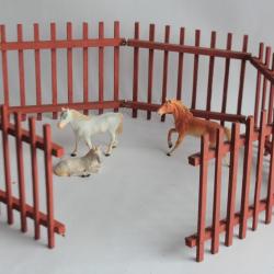 Chevaux Zoo Elastolin Hausser composition Jouet