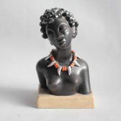 Leopold ANZENGRUBER Femme Africain céramique Autriche