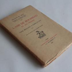 Livre Francis de crue l'ami de Rousseau et Necker 1926