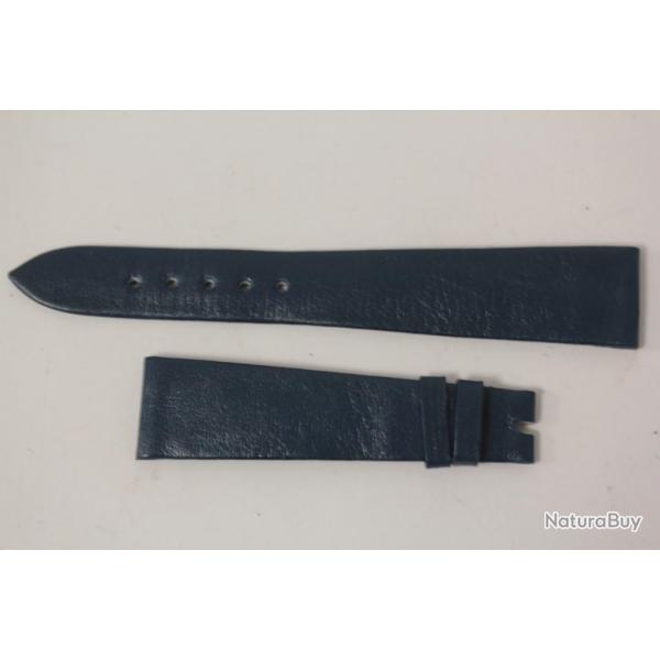 Bracelet montre Universal Genve cuir bleu marine 17 mm vintage