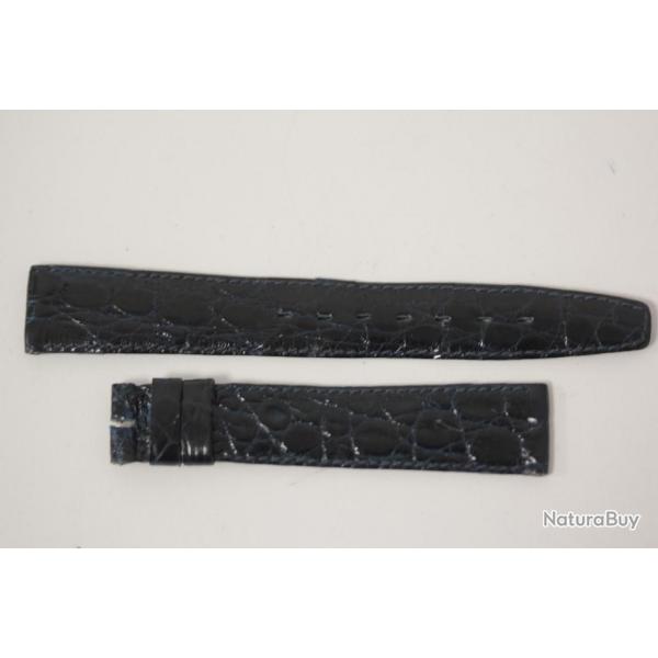 Christian DIOR Bracelet montre croco bleu marine 16 mm