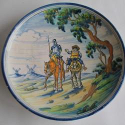 Assiette céramique Don Quichotte Talavera Espagne