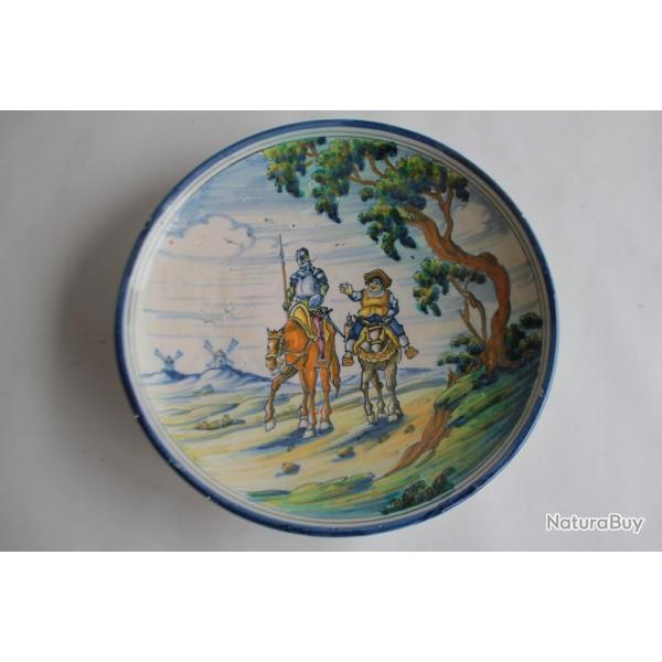Assiette cramique Don Quichotte Talavera Espagne