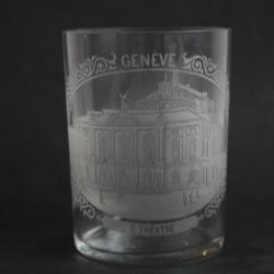 Verre souvenir Genève Le Théâtre