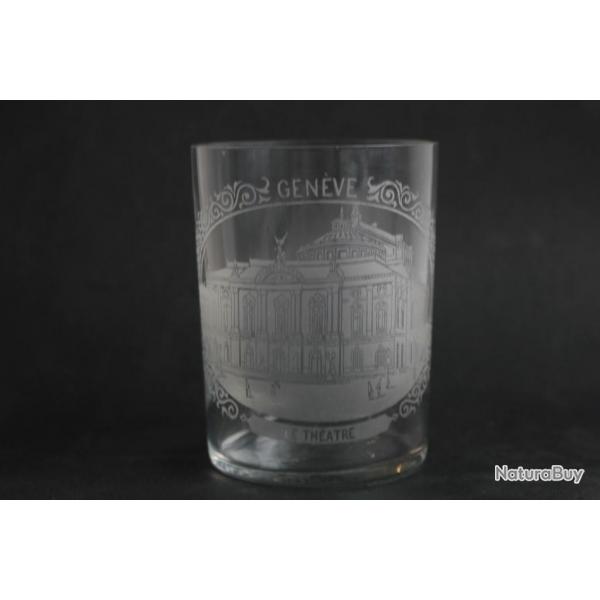 Verre souvenir Genve Le Thtre