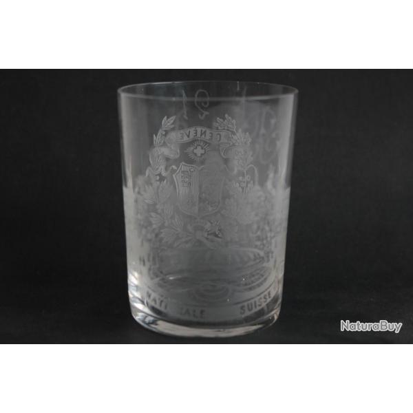 Verre souvenir Exposition nationale Genve