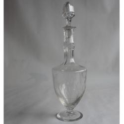 Ancienne Carafe cristal taillé Fleurs