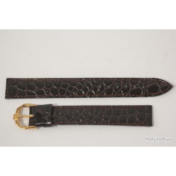 RAYMOND WEIL Bracelet pour montre croco marron 15 mm
