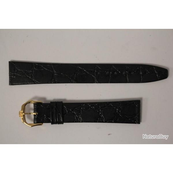 RAYMOND WEIL Bracelet pour montre croco noir 17 mm