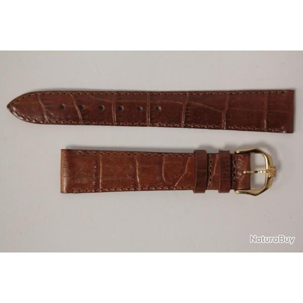 RAYMOND WEIL Bracelet pour montre croco marron 17 mm