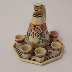 Service à liqueur faïence Henriot Quimper 164