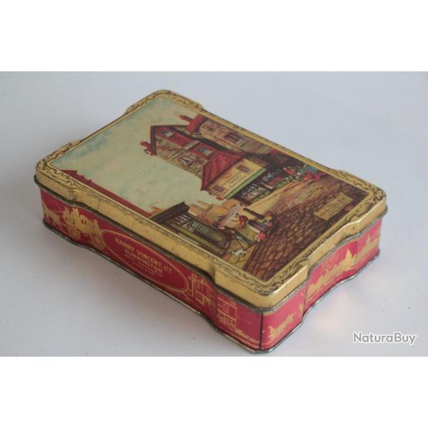 Bote  biscuits tle lithographie Harry Vencent Hunnington