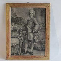 Ancienne gravure Louis dauphin de France Louis XV