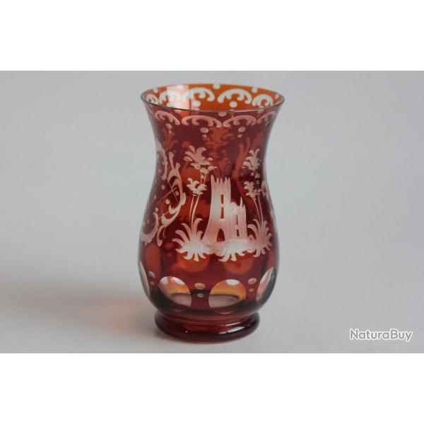 Petit vase cristal Bohme overlay