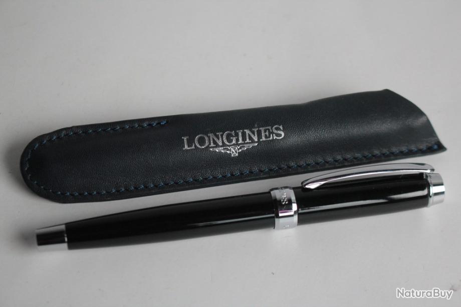 LONGINES Stylo bille roller noir tui