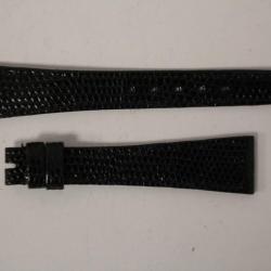 Bracelet montre Universal Genève lézard noir 16 mm vintage
