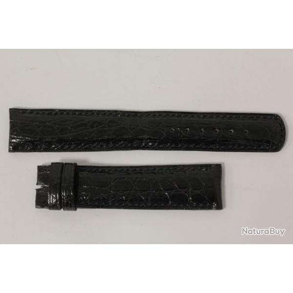 BULGARI Bracelet pour montre croco noir 19 mm