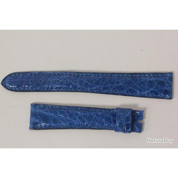 BULGARI Bracelet pour montre croco bleu 17 mm