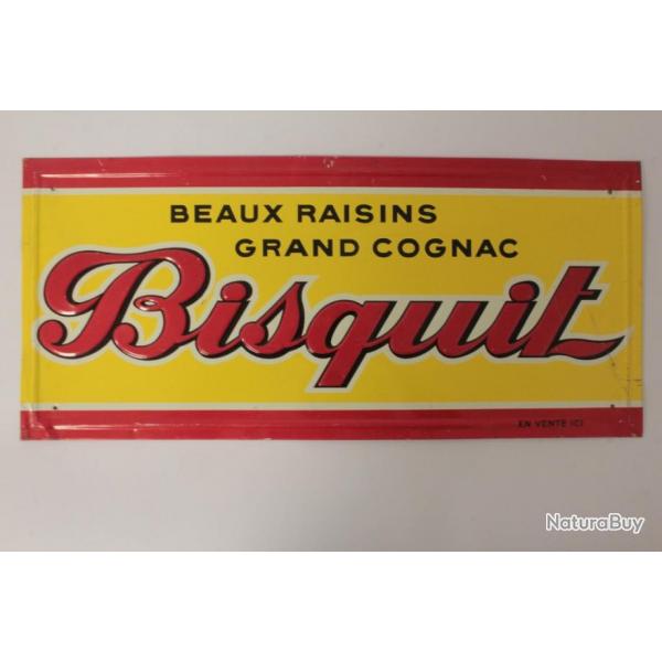 Plaque publicitaire Bisquit Grand cognac 1950