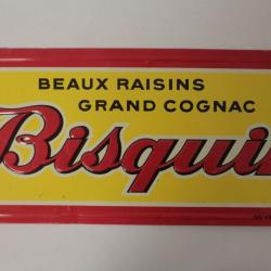 Plaque publicitaire Bisquit Grand cognac 1950