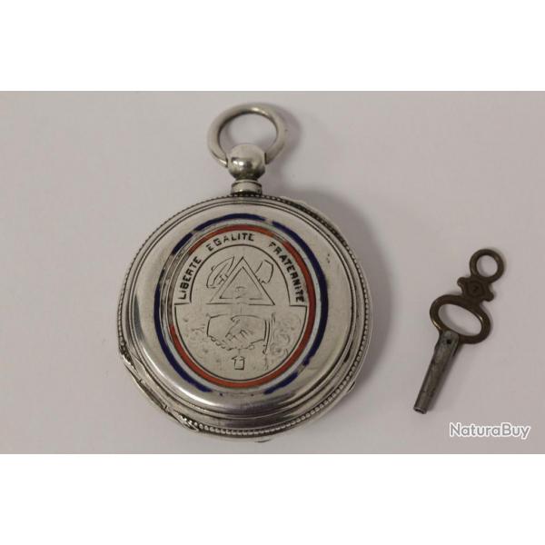 Montre de gousset Franc-maon argent Libert galit Fraternit