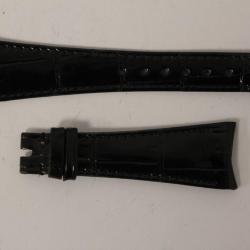 Bracelet montre Universal Genève croco noir 20 mm vintage